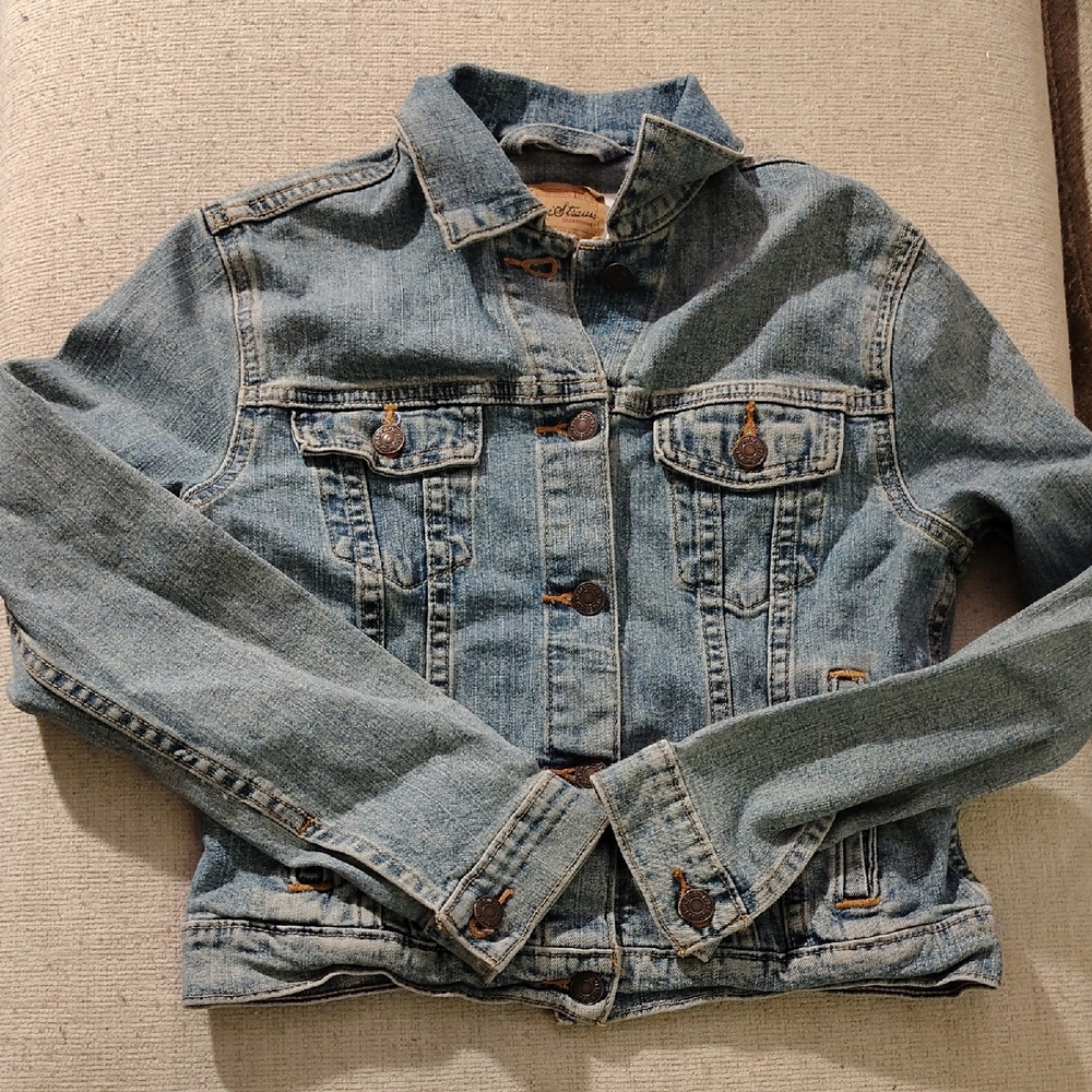 Kids Vintage Denim Blue Trucker Jacket Levi's Strauss Signature Sz XL